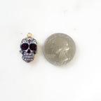 Gold Plated Beautiful Colorful Detailed Day of the Dead 1 Loop