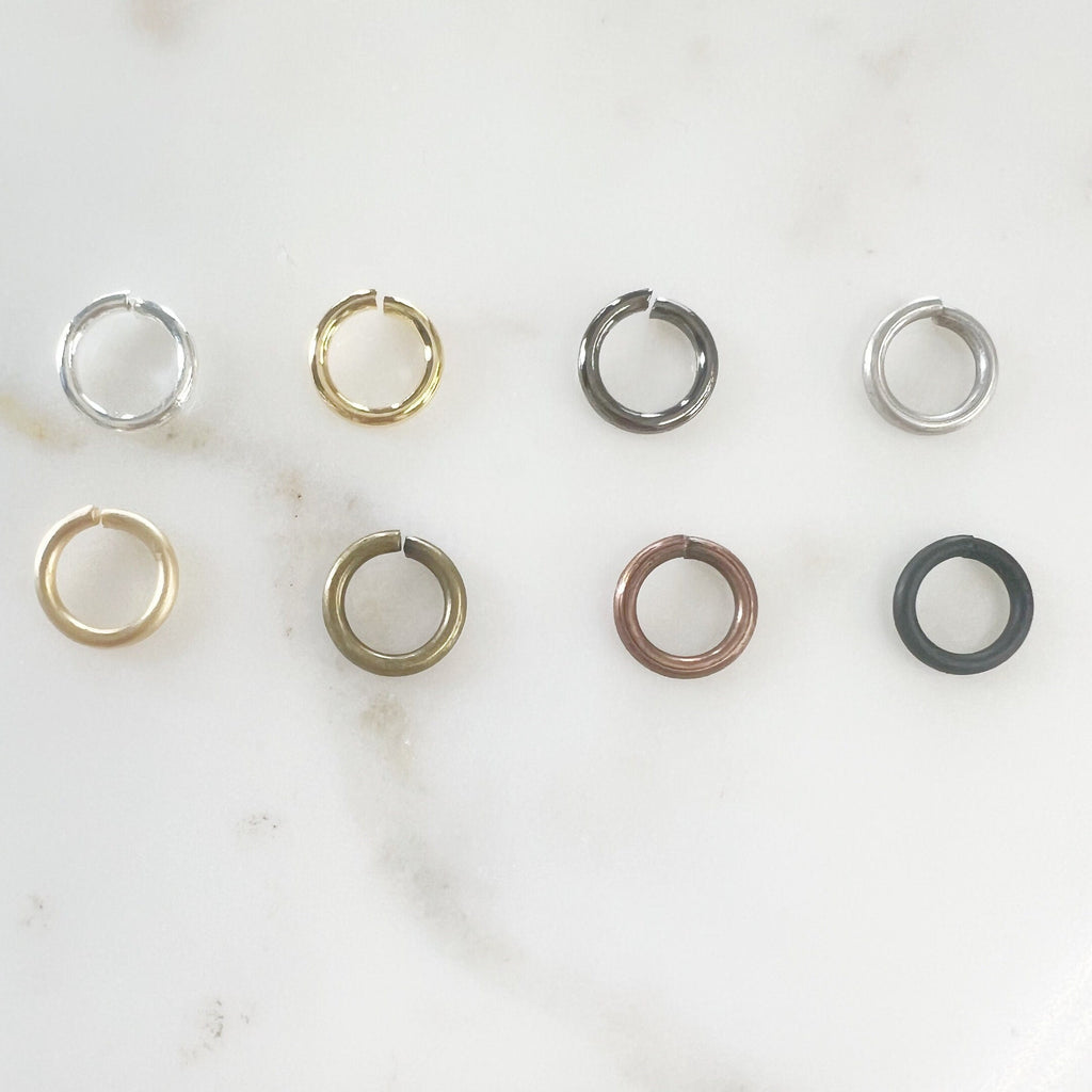Base Metal 12mm 13 Gauge Open Jump Rings Charm Links Metal Findings (24pc)
