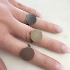 Pewter Adjustable Glue on Ring Base Antique Copper Antique