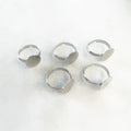 Base Metal Adjustable Glue on Ring Base Nickel Silver Cabochon (5pc)
