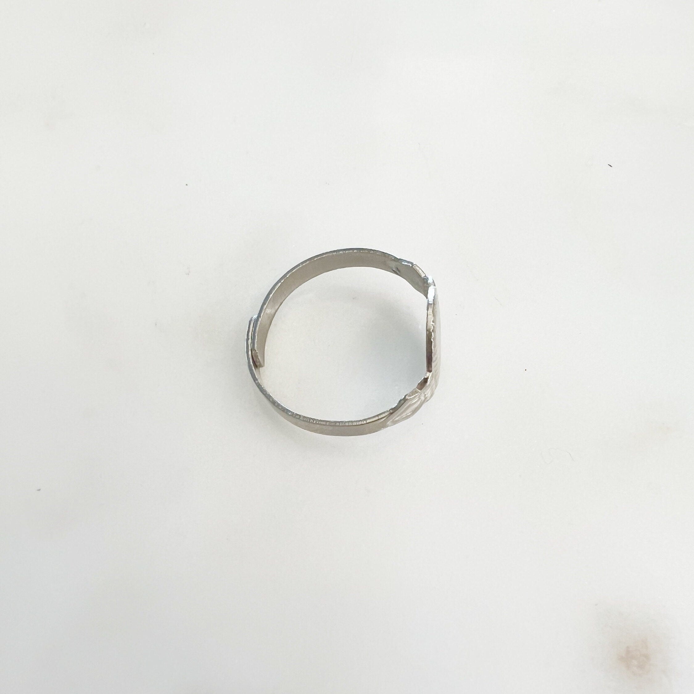 Base Metal Adjustable Glue on Ring Base Nickel Silver Gold (5pc)