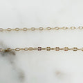 4mmx2.2mm 14K Gold Filled Fancy Dapped Cable Drawn Link – Sold by the Foot