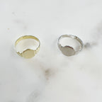 Base Metal Adjustable Glue on Ring Base Nickel Silver Gold (5pc)