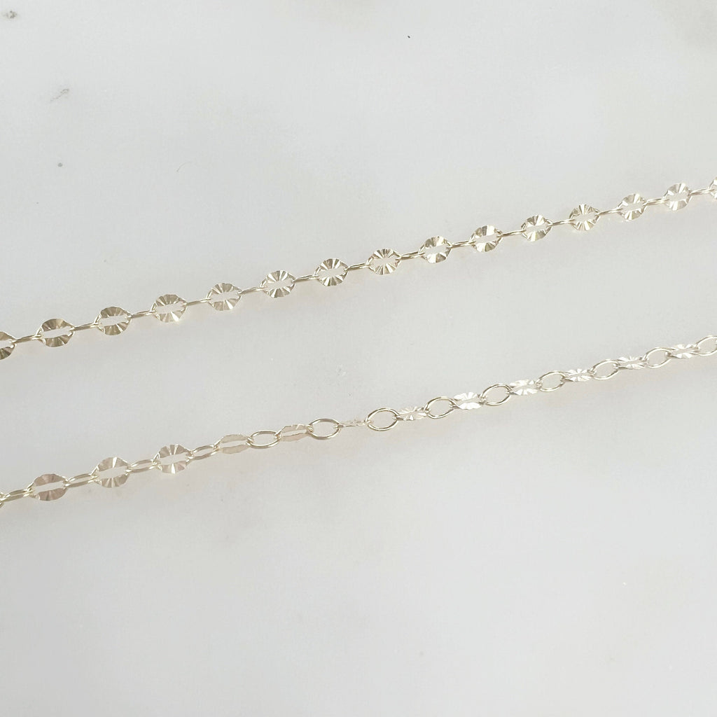 3.9mmx2.7mm 14K Gold Filled Shiny Shimmery Starburst Cable – Sold by the Foot