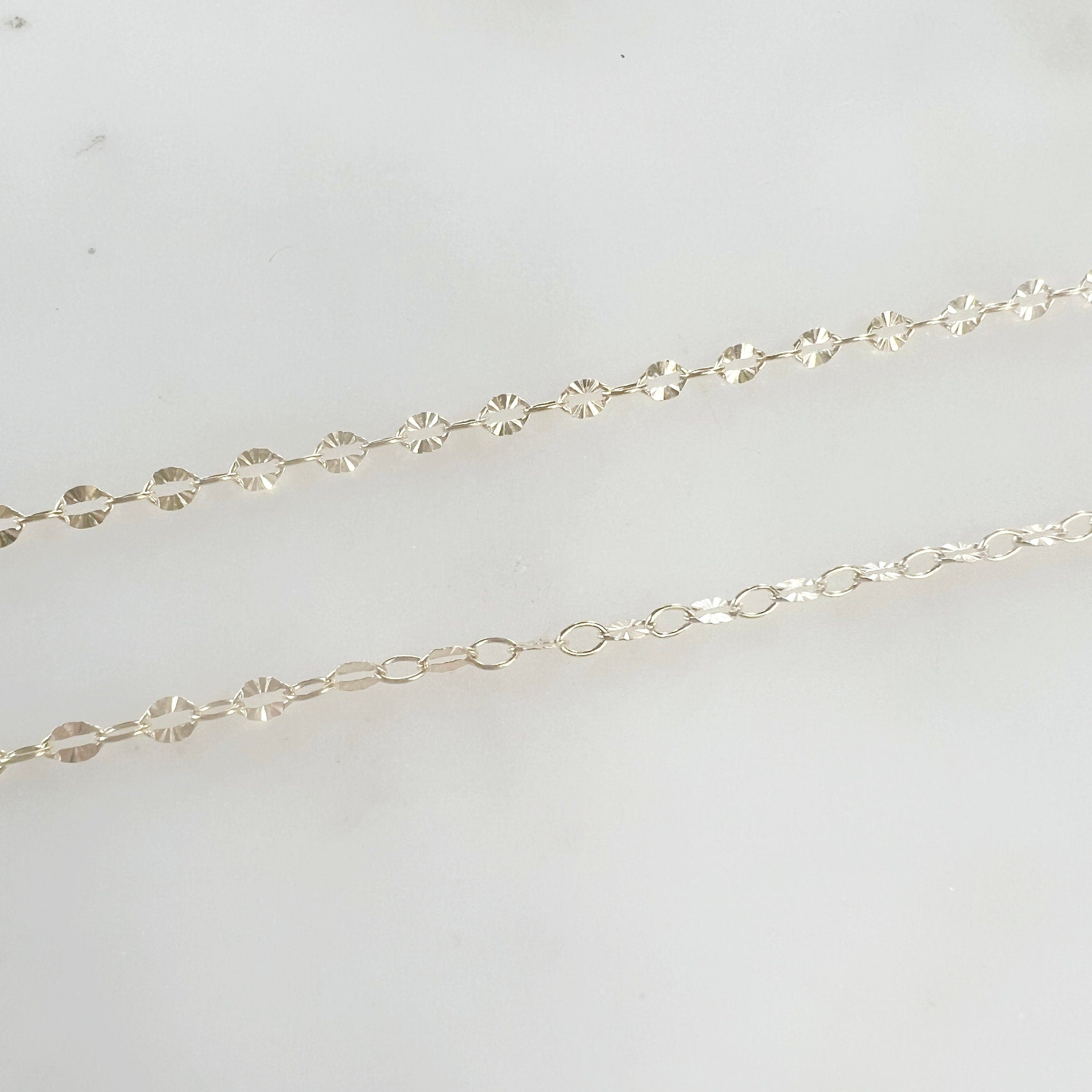 3.9mmx2.7mm 14K Gold Filled Shiny Shimmery Starburst Cable – Sold by the Foot