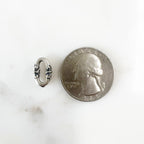 13mmx5mm Sterling Silver Thick Oval Fleur De Lis Design Connector Open Circle