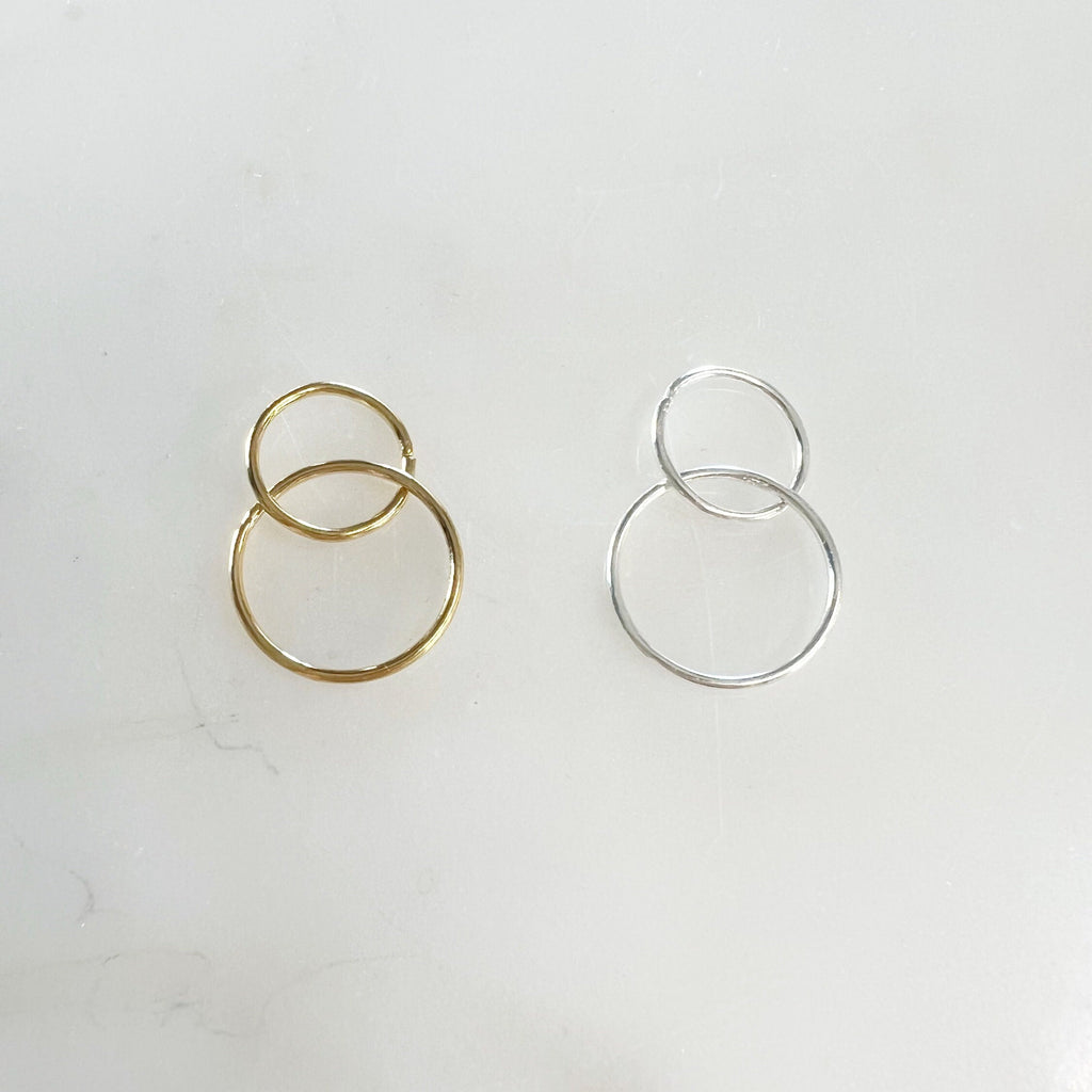 Sterling Silver or 14K Gold Filled Smooth Interlocking Rings Connector Links