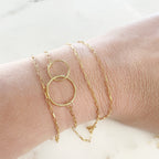 Sterling Silver or 14K Gold Filled Smooth Interlocking Rings Connector Links