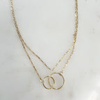 Sterling Silver or 14K Gold Filled Smooth Interlocking Rings Connector Links