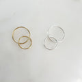 Sterling Silver or 14K Gold Filled Smooth Interlocking Rings Connector Links