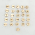 14K Gold Filled Initial Disc Connector 2 Hole Charm 6mm LetterTag Charm