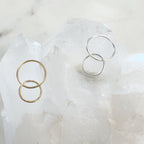 Sterling Silver or 14K Gold Filled Smooth Interlocking Rings Connector Links