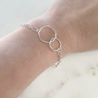 Sterling Silver or 14K Gold Filled Smooth Interlocking Rings Connector Links