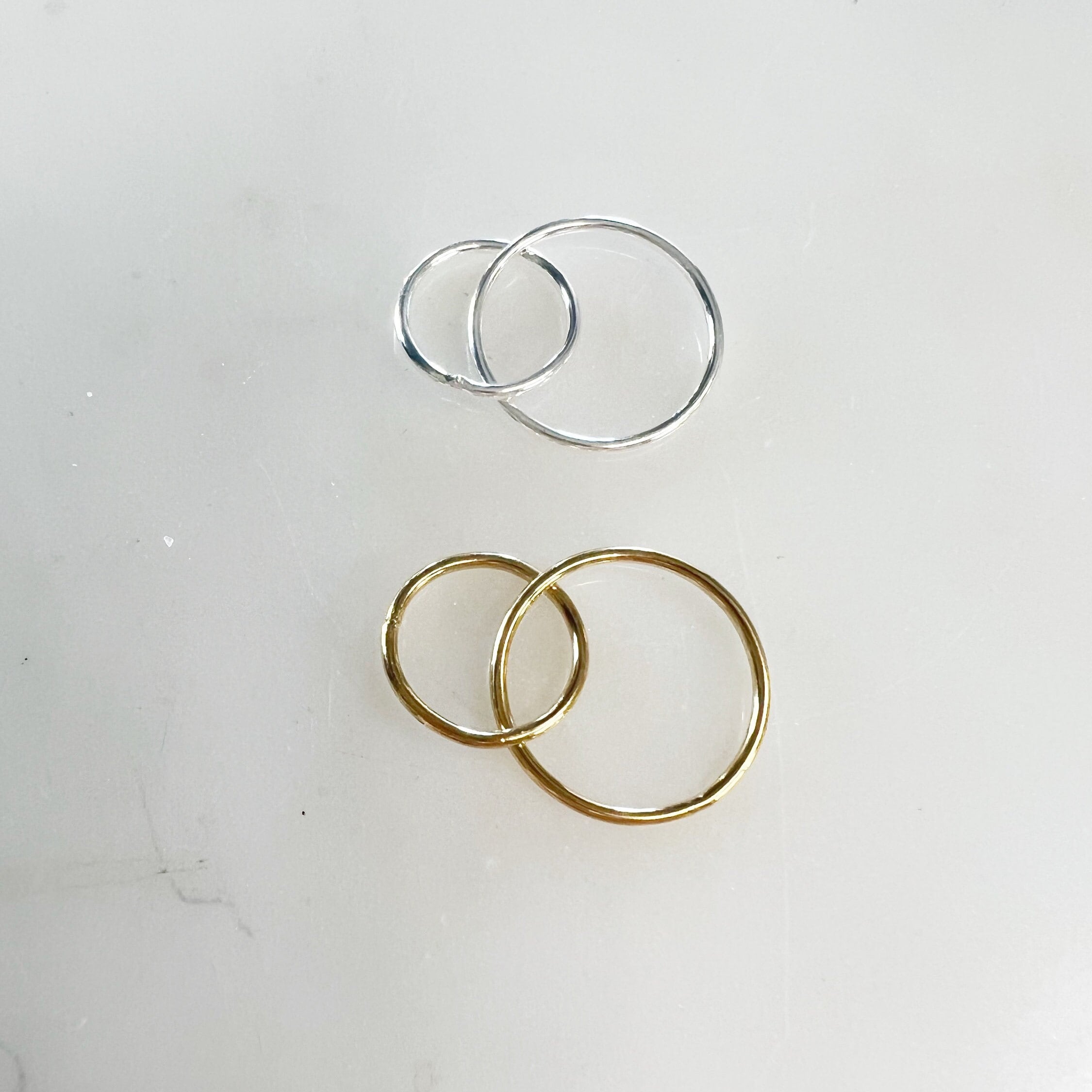 Sterling Silver or 14K Gold Filled Smooth Interlocking Rings Connector Links