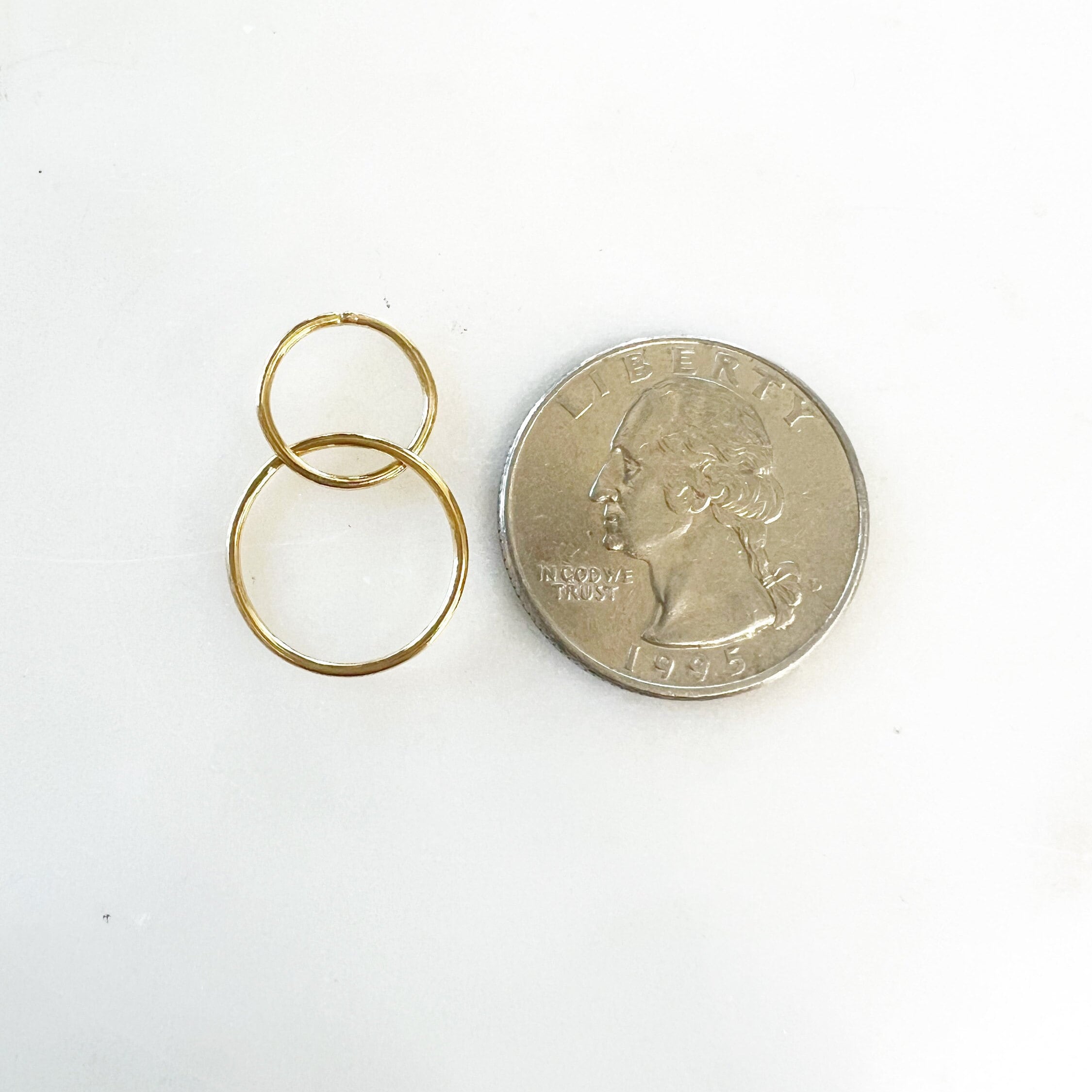 Sterling Silver or 14K Gold Filled Smooth Interlocking Rings Connector Links