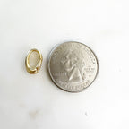 12mmx8mm Gold Plated Tiny Simple Oval Lever Gate Clasp Findings
