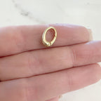 12mmx8mm Gold Plated Tiny Simple Oval Lever Gate Clasp Findings