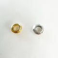 Sterling Silver or Vermeil Artisan Organic Shape with Small Detailing Thick