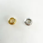 Sterling Silver or Vermeil Artisan Organic Shape with Small Detailing Thick