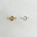 Sterling Silver or 14K Gold Filled Tiny Dainty Love Knot Connector Charm