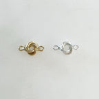 Sterling Silver or 14K Gold Filled Tiny Dainty Love Knot Connector Charm