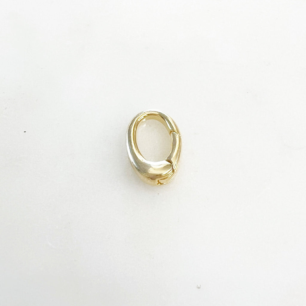 12mmx8mm Gold Plated Tiny Simple Oval Lever Gate Clasp Findings