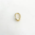 12mmx8mm Gold Plated Tiny Simple Oval Lever Gate Clasp Findings