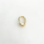 12mmx8mm Gold Plated Tiny Simple Oval Lever Gate Clasp Findings