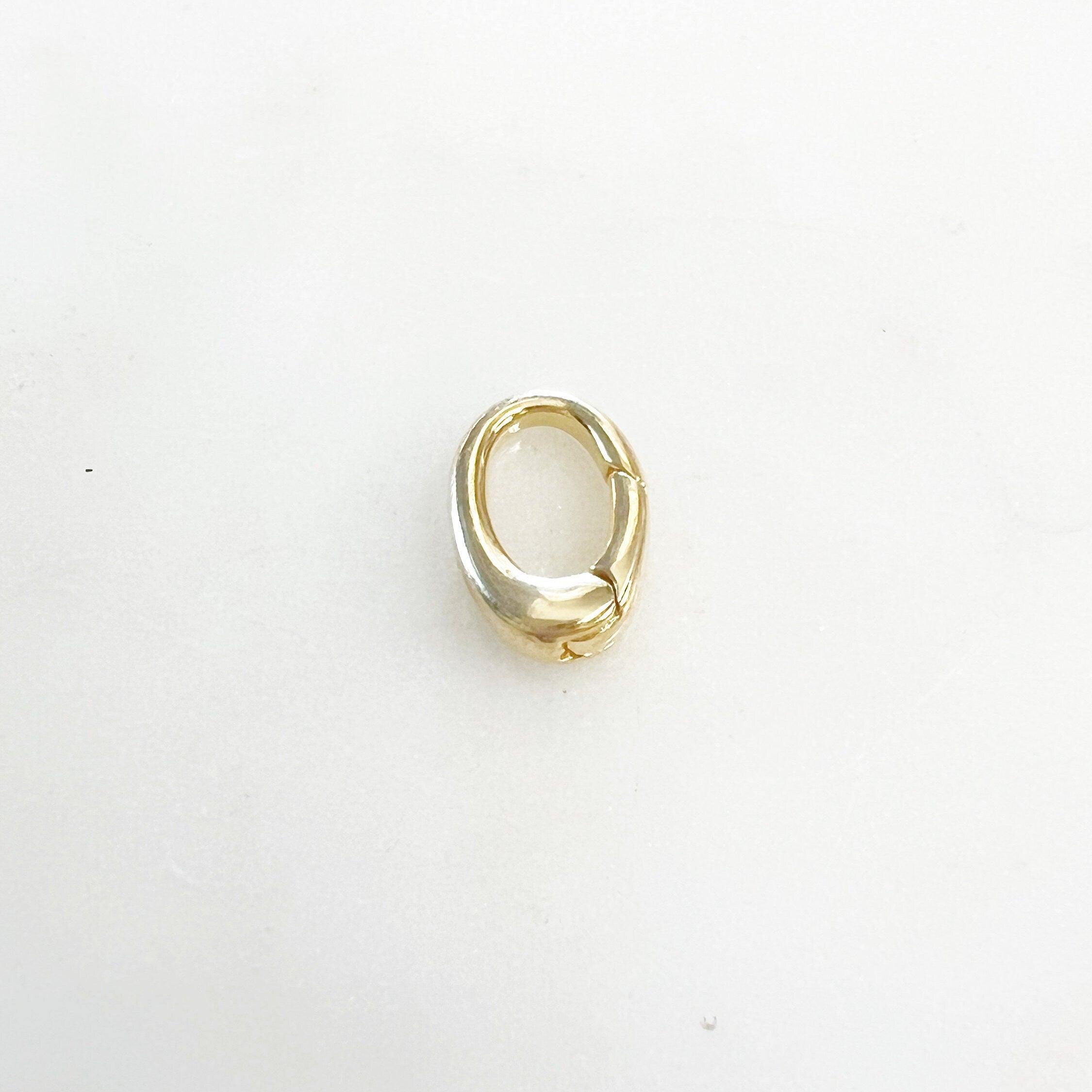 12mmx8mm Gold Plated Tiny Simple Oval Lever Gate Clasp Findings