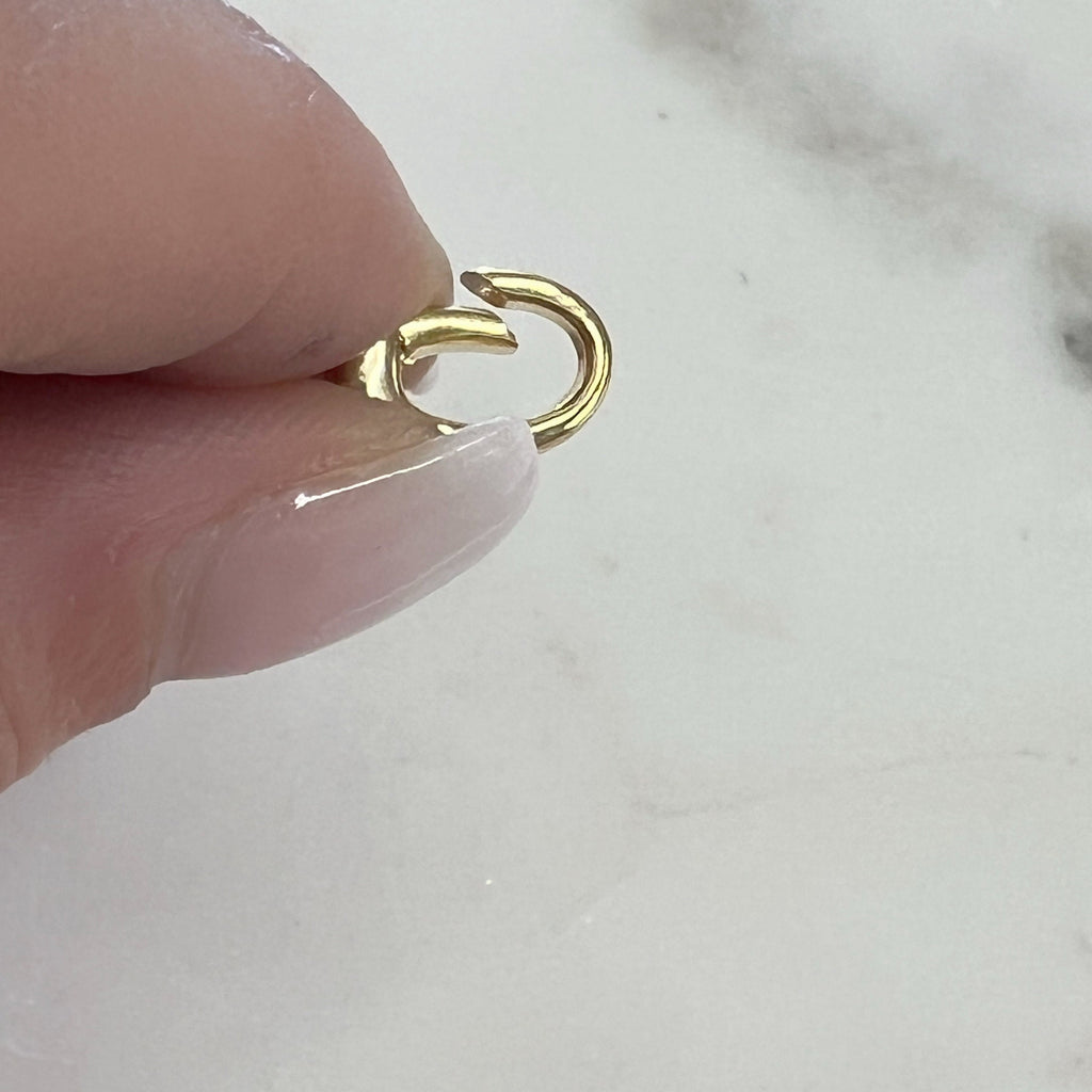 12mmx8mm Gold Plated Tiny Simple Oval Lever Gate Clasp Findings