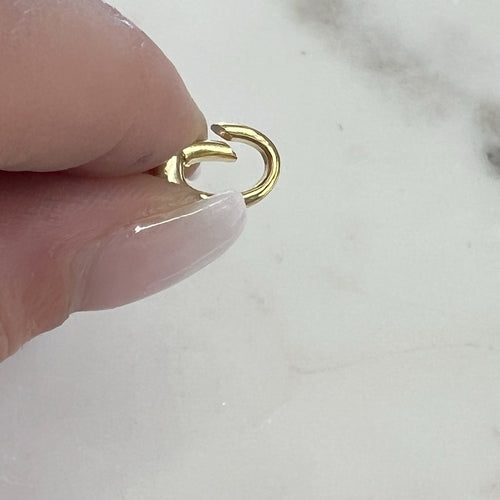 12mmx8mm Gold Plated Tiny Simple Oval Lever Gate Clasp Findings