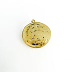 22mmx25mm Gold Plated Cubic Zirconia Large Organic Shape Crescent Moon