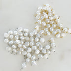 Gold Plated or Rhodium Plated or Silver Tiny Wire Wrapped Freshwater Pearl