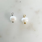 Gold Plated or Rhodium Plated or Silver Tiny Wire Wrapped Freshwater Pearl