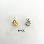 Gold Plated or Rhodium Plated Tiny Tear Drop Cubic Zirconia Stone Charm Tiny