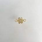 Gold Plated Teeny Tiny Cubic Zirconia Pavé Flower Charm Connector 2