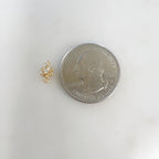Gold Plated Teeny Tiny Cubic Zirconia Pavé Flower Charm Connector 2