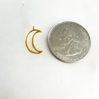 15mmx5mm Sterling Silver or Vermeil Dainty Cut Out Crescent Moon Charm