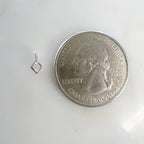 Gold Plated or Rhodium Plated Teeny Tiny Diamond Shape Cubic Zirconia (4pc)