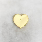 Gold Plated Detailed Modern Cubic Zirconia Heart Pendant Dotted