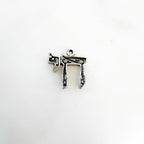 Sterling Silver Detailed Chai Life Charm Jewish Hebrew Symbol Charm