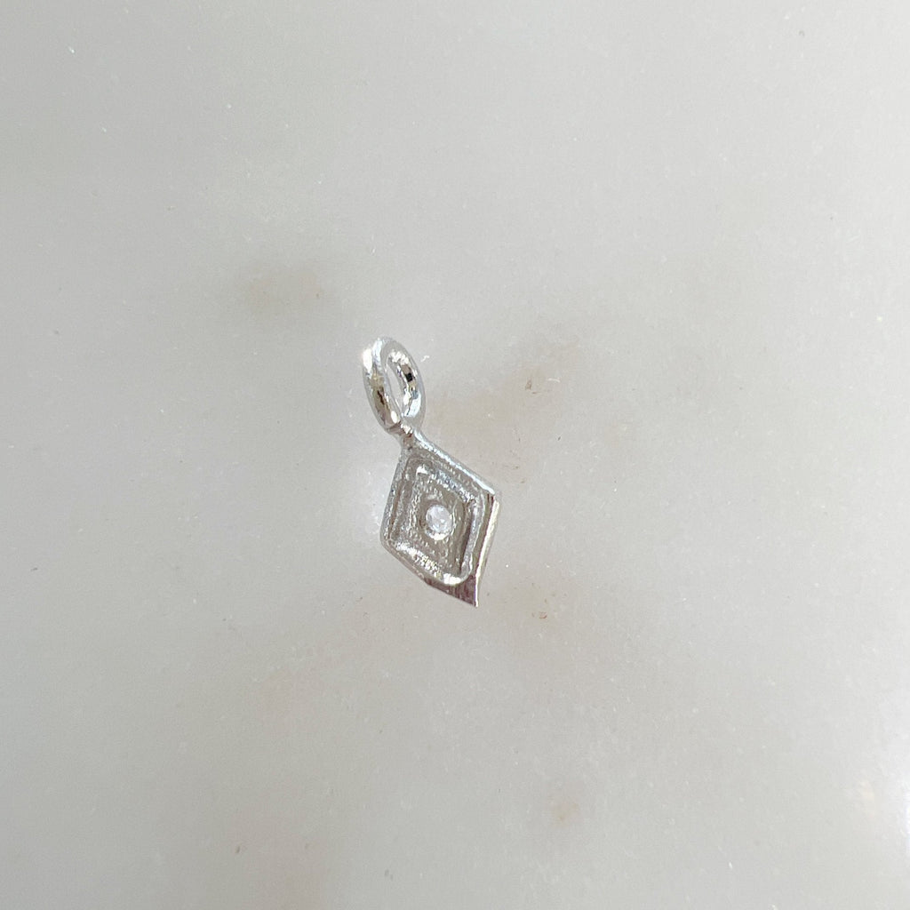 Gold Plated or Rhodium Plated Teeny Tiny Diamond Shape Cubic Zirconia (4pc)