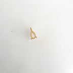 Gold Plated Teeny Tiny Cubic Zirconia Tear Drop Charm Pendant