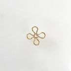 Sterling Silver or 14K Gold Filled Tiny Cubic Zirconia Flower Connector Ring