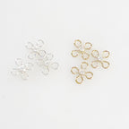 Sterling Silver or 14K Gold Filled Tiny Cubic Zirconia Flower Connector Ring