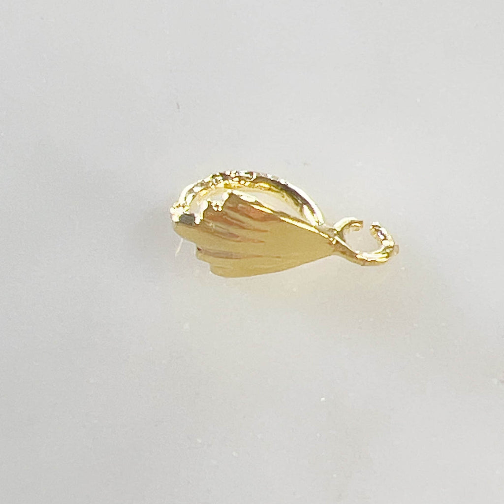 Sterling Silver or Vermeil Lightweight or Fan Shell Bail Necklace Pendant