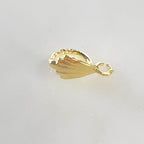 Sterling Silver or Vermeil Lightweight or Fan Shell Bail Necklace Pendant