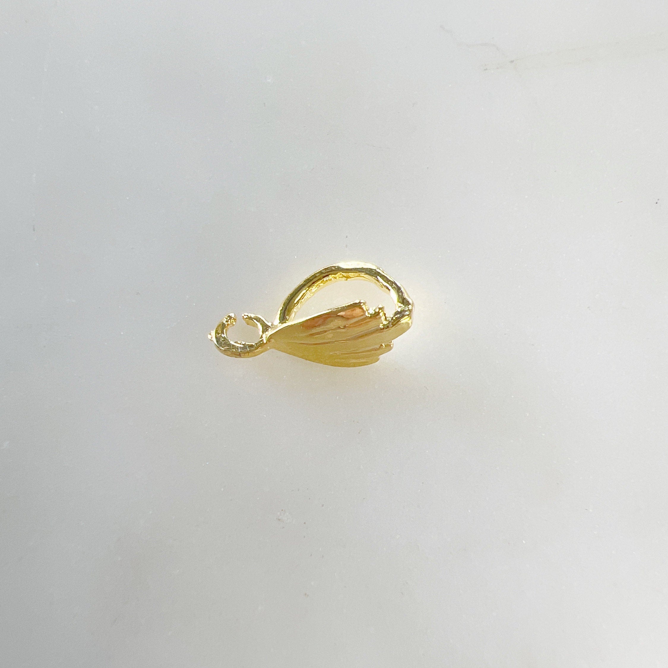 Sterling Silver or Vermeil Lightweight or Fan Shell Bail Necklace Pendant