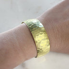 Raw Brass Hammered Cuff Bracelet Ready to Wear