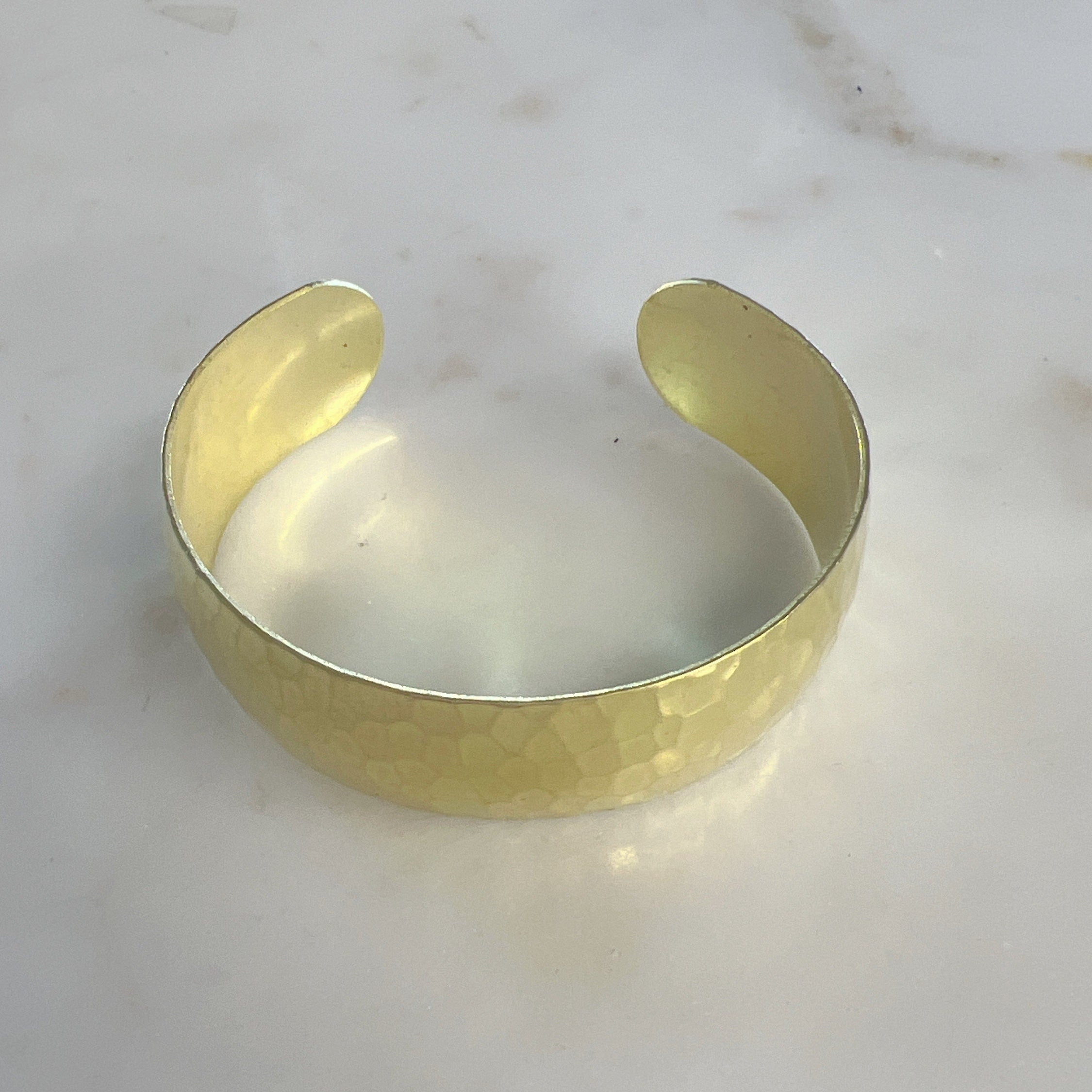 Raw Brass Hammered Cuff Bracelet Ready to Wear